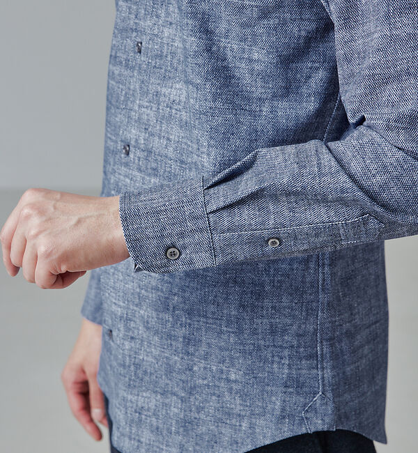 ABAHOUSE「【FLEX SHIRTS】DryMoment シャンブレー シャツ」|シャツ・ブラウス|