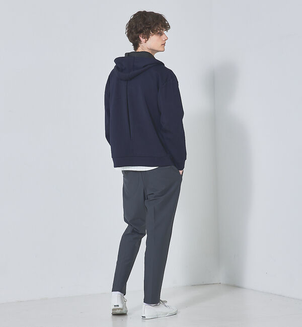 ABAHOUSE「【インバーテッドプリーツ】ジップパーカー / ダンボールニット」|パーカー|