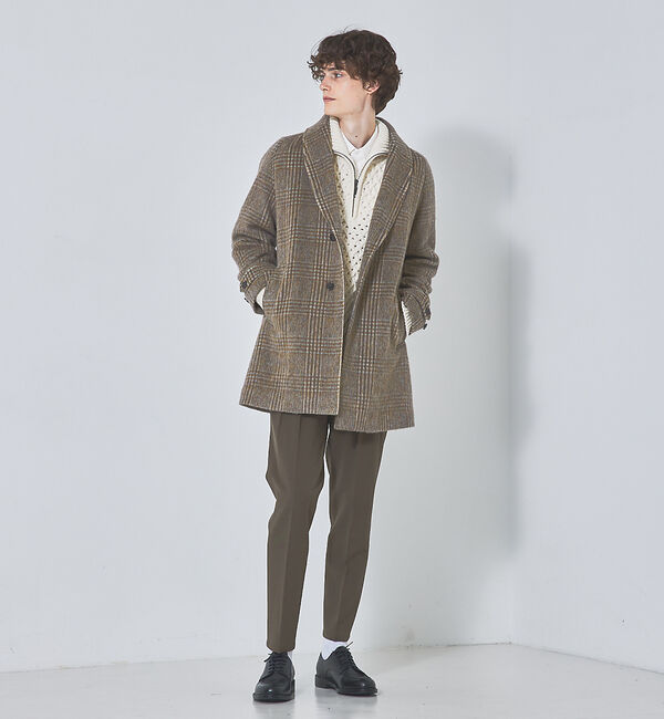 ABAHOUSE「【透かしケーブル】ハーフジップ ニット プルオーバー」|ニット・セーター|