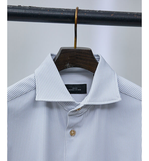 ABAHOUSE「【FLEX SHIRTS / Dry Moment使用】ナロウストライプ シャツ」|シャツ・ブラウス|