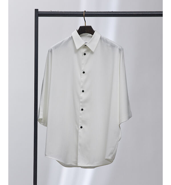 ABAHOUSE「【AH ABAHOUSE】トロミ ドルマンスリーブ 半袖シャツ」|シャツ・ブラウス|ホワイト