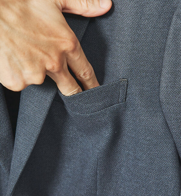 ABAHOUSE「【セットアップ対応/FLEX JACKET】T/R ポンチ ニードルパンチ ジャ」|テーラードジャケット|