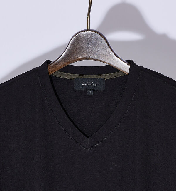ABAHOUSE「【Vネック】ストレッチ ポンチ 半袖Tシャツ」|Tシャツ・カットソー|
