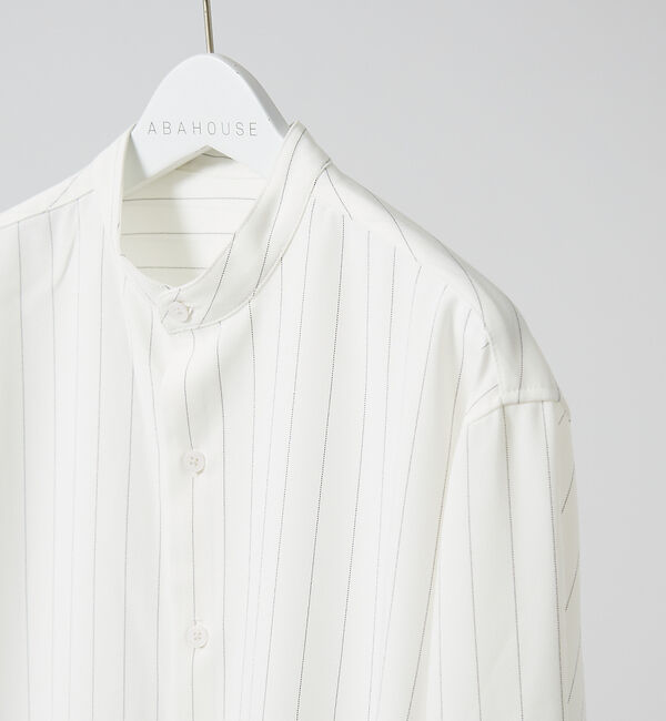 ABAHOUSE「【選べる】バンドカラー / レギュラーカラー ストライプシャツ」|シャツ・ブラウス|