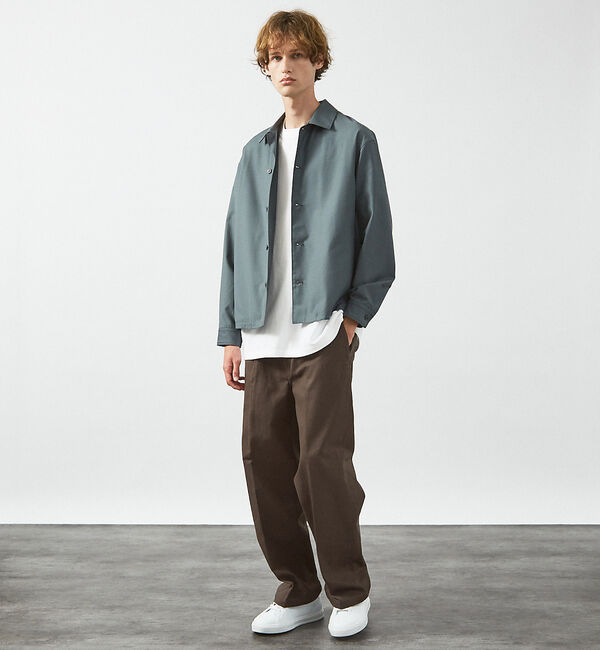 ABAHOUSE「インバーテッドプリーツ シャツブルゾン」|ブルゾン・スタジャン|