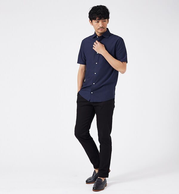 ABAHOUSE「トリコットサッカー 半袖シャツ」|シャツ・ブラウス|