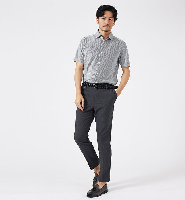 ABAHOUSE「トリコットサッカー 半袖シャツ」|シャツ・ブラウス|