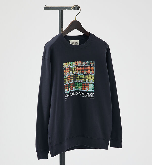 ABAHOUSE「【PORTLAND-GROCERY】グラフィックプリント クルーネックスウェット」|スウェット・ジャージ|