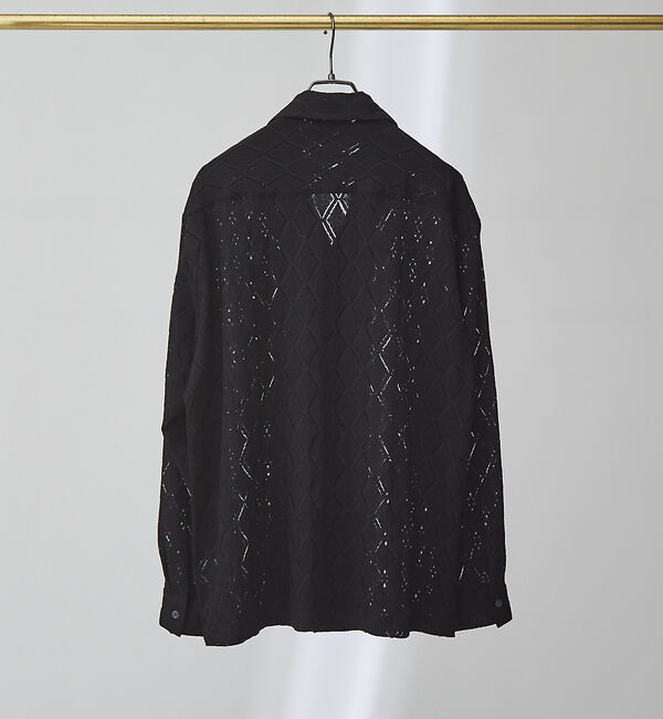 ABAHOUSE「【AH ABAHOUSE】ダイヤ柄 シアーストレッチ 長袖シャツ」|シャツ・ブラウス|