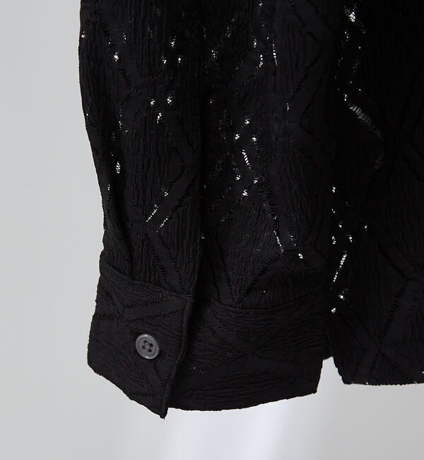 ABAHOUSE「【AH ABAHOUSE】ダイヤ柄 シアーストレッチ 長袖シャツ」|シャツ・ブラウス|