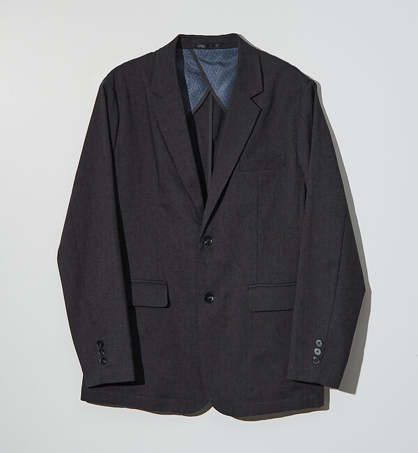 ABAHOUSE「【セットアップ対応】吸水速乾 リネンライク  ジャケット / サマージャケット」|テーラードジャケット|チャコールグレー