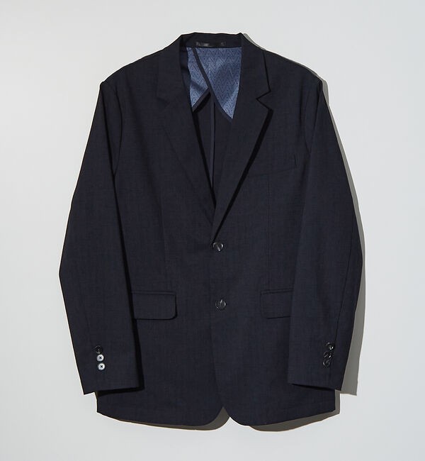 ABAHOUSE「【セットアップ対応】吸水速乾 リネンライク  ジャケット / サマージャケット」|テーラードジャケット|ネイビー