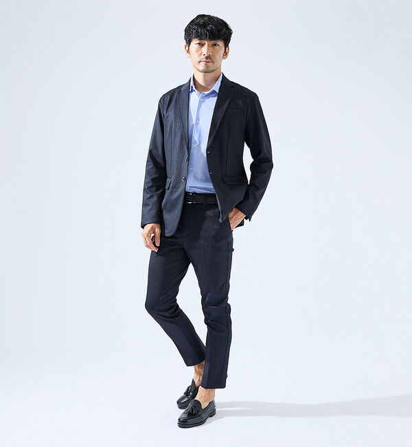 ABAHOUSE「【形状安定性 / 伸縮性】トリコットストライプ 半袖シャツ」|シャツ・ブラウス|