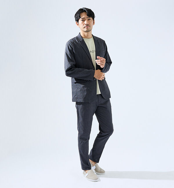 ABAHOUSE「【上下2点セット/セットアップ対応】吸水速乾 リネンライク セットアップ / ス」|スーツ|