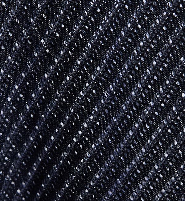 ABAHOUSE「【透かし編み】バイアス メッシュニットポロ  / ニットシャツ」|カーディガン|