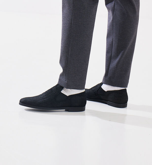 alfredoBANNISTER「【定番木型】メッシュ型押し / サイドゴア レザースリッポン」|その他|