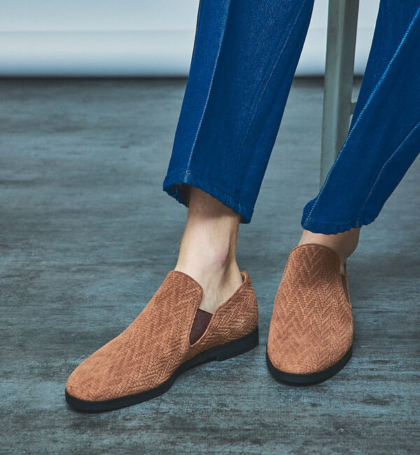 alfredoBANNISTER「【定番木型】メッシュ型押し / サイドゴア レザースリッポン」|その他|