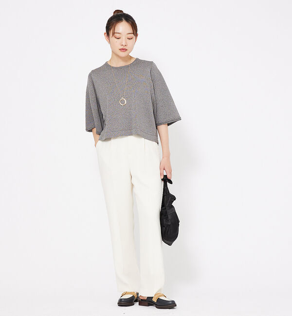 qualite「フレアスリーブギマコットンニット」|ニット・セーター|