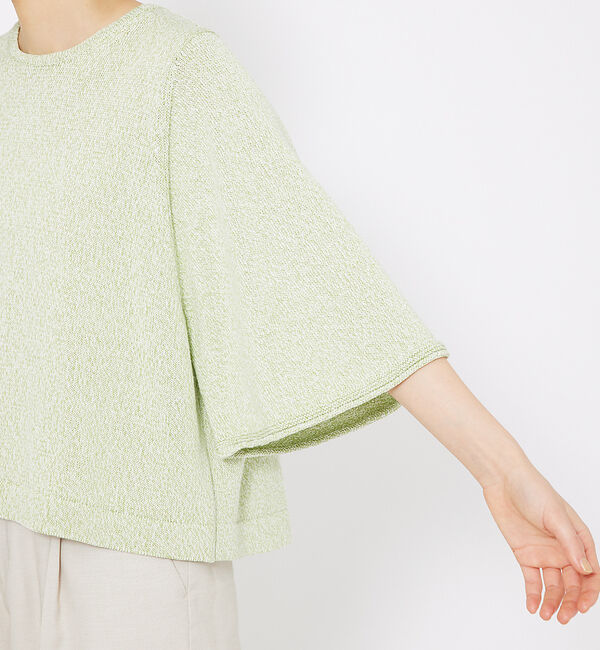 qualite「フレアスリーブギマコットンニット」|ニット・セーター|