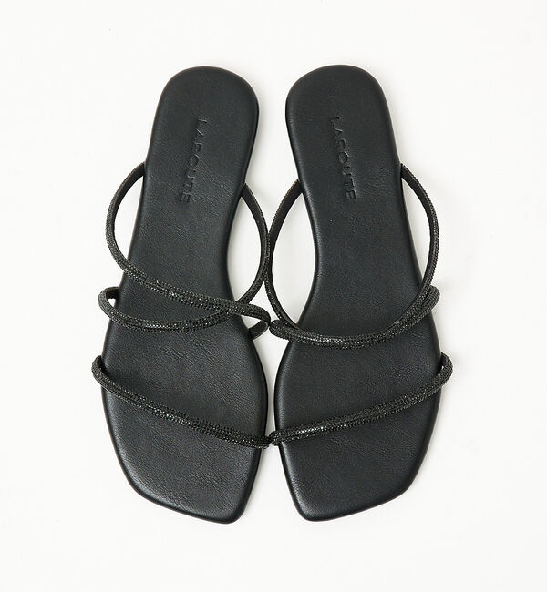 AU BANNISTER「【LAROUTE】グリッターコードフラットサンダル」|サンダル|