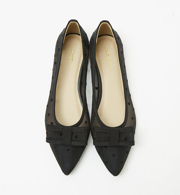 AU BANNISTER「【販売店舗限定】チュール フラットパンプス」|パンプス|ブラック