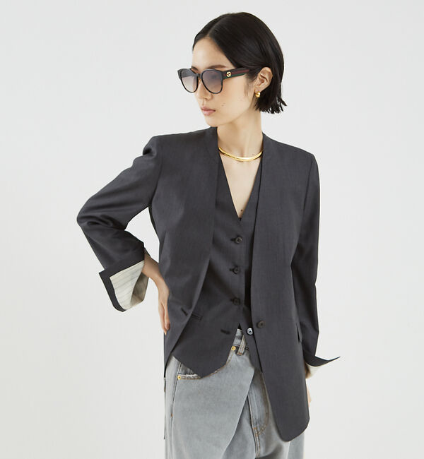 The Store by C' 「【COCUCA】ノーカラージャケット」|ノーカラージャケット|