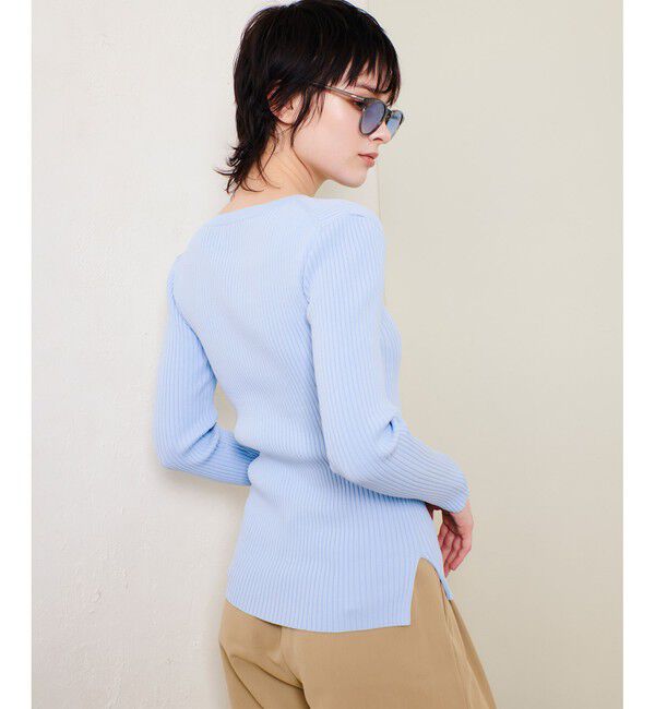 allureville「リブキリカエデザインプルオーバー」|ニット・セーター|