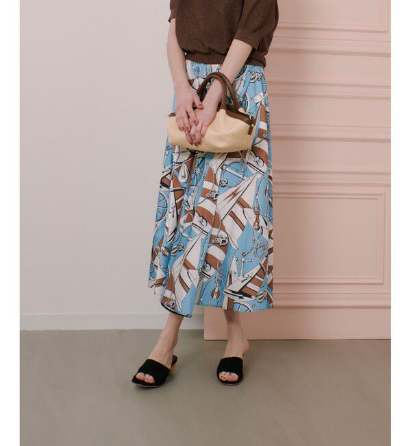 LOULOU WILLOUGHBY「【LOULOU WILLOUGHBY】RATTI マリーナプリントフレアスカート」|フレア|