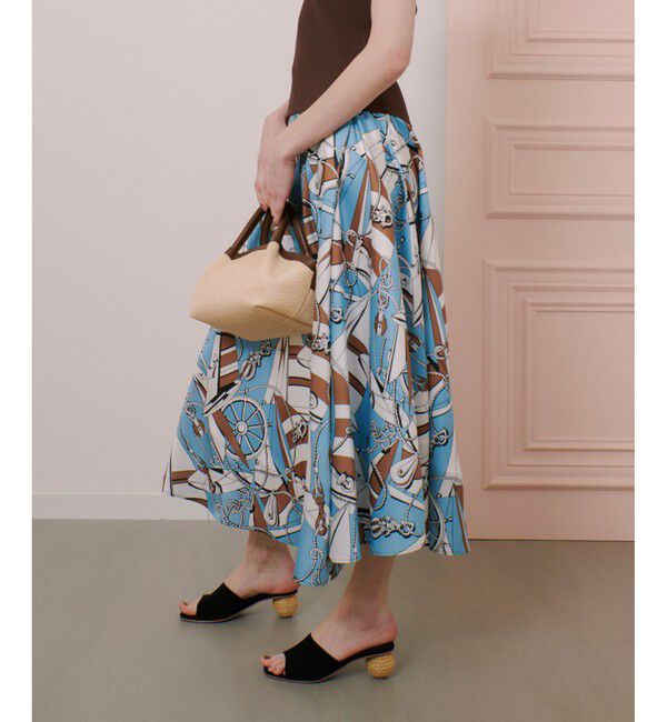 LOULOU WILLOUGHBY「【LOULOU WILLOUGHBY】RATTI マリーナプリントフレアスカート」|フレア|