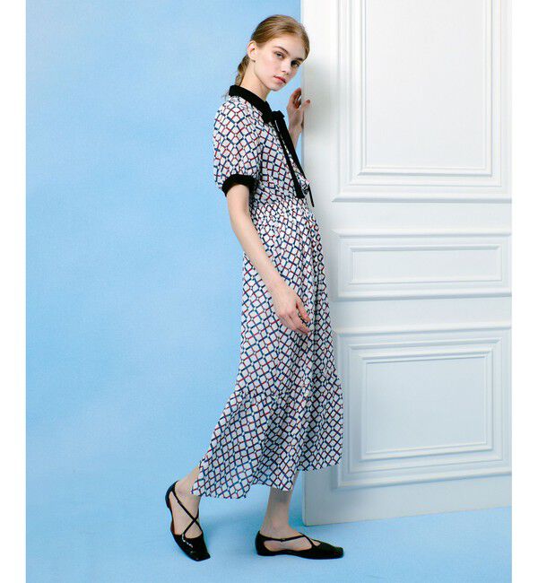 LOULOU WILLOUGHBY「【LOULOU WILLOUGHBY】ロープリングプリントワンピース」|ワンピース|