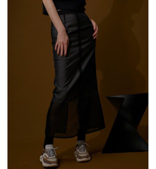 allureville「シアーレイヤードタイトスカート」|スカート|