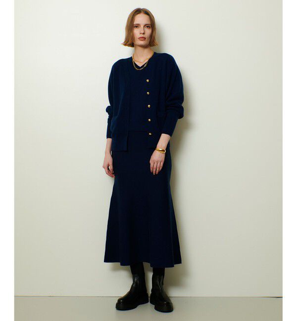 allureville「ウール混Ｗフェイスナローマーメイドスカート」|スカート|