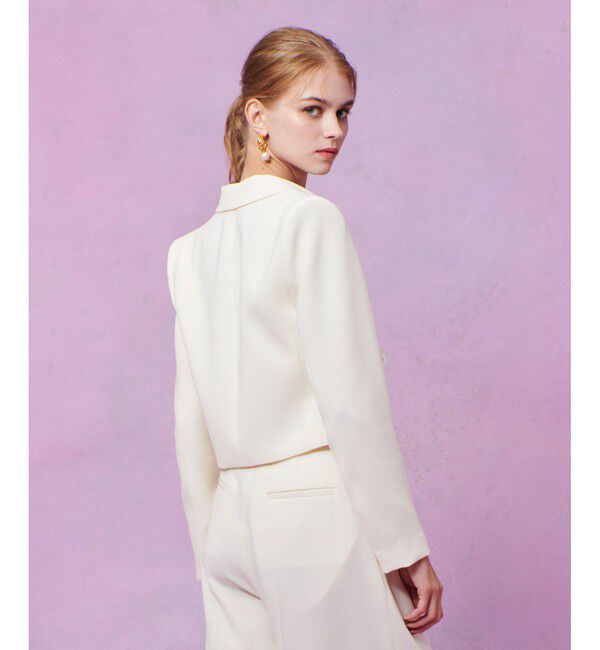 LOULOU WILLOUGHBY「【LOULOU WILLOUGHBY】ダブルクロスショートジャケット」|テーラードジャケット|