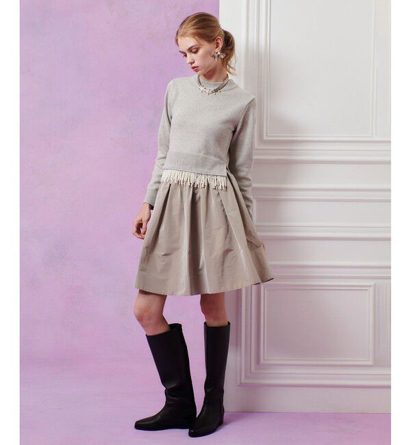 LOULOU WILLOUGHBY「【LOULOU WILLOUGHBY】タフタギャザースカート」|スカート|