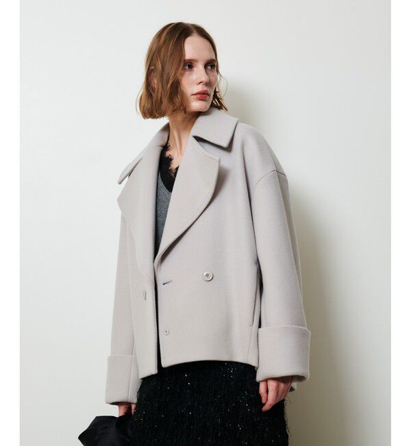 allureville「メルトンコクーンミドルコート」|ダッフルコート|