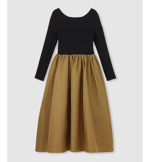 allureville「タフタドッキングニットワンピース」|ワンピース|