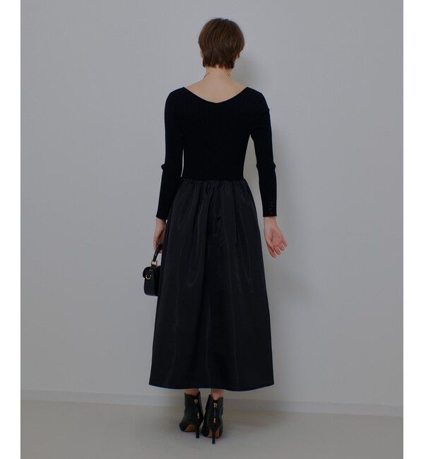 allureville「タフタドッキングニットワンピース」|ワンピース|