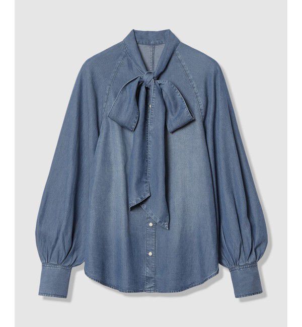 allureville「デニムボウブラウス」|シャツ・ブラウス|