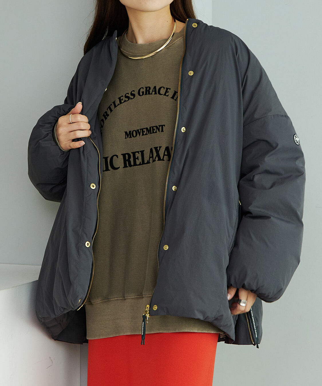 リバイバル/WEB限定】フレンチダックダウンサイドジップジャケット