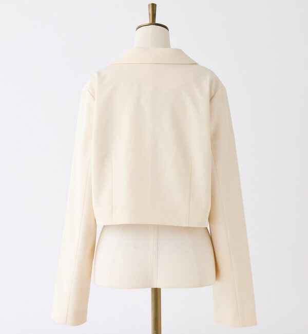  「ブローチ付きショートテーラージャケット/WEB限定リバイバル」|テーラードジャケット|