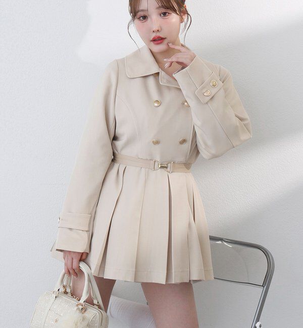  「ウエストベルトプリーツミニトレンチ」|その他|