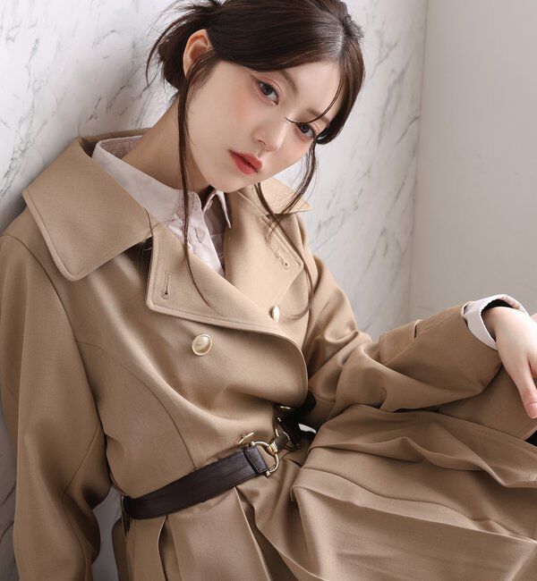  「ウエストベルトプリーツミニトレンチ」|その他|