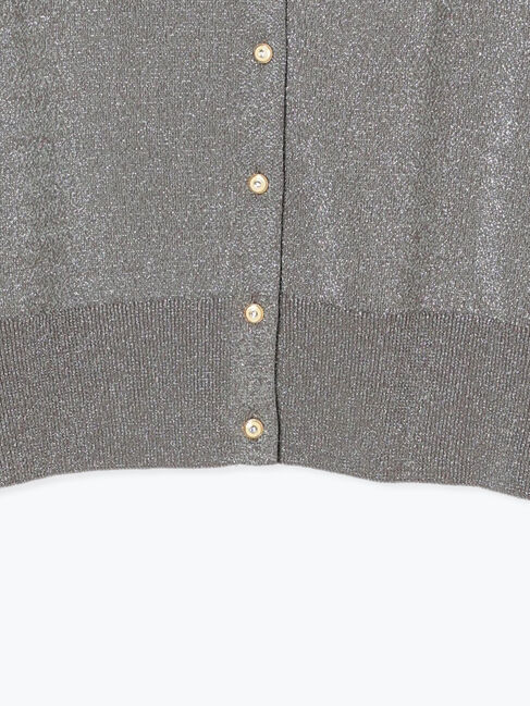Te chichi「ビジュー釦ラメクルーカーディガン」|カーディガン|