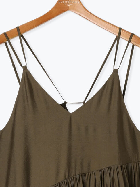 Lugnoncure「アシメギャザーキャミワンピース」|ワンピース|