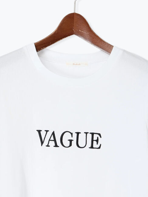 Te chichi「パール&刺繍ロゴスタンダードTシャツ」|Tシャツ・カットソー|