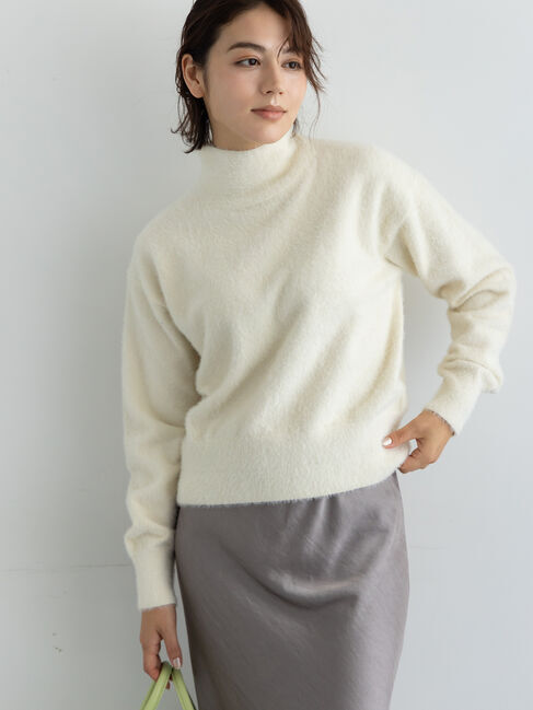 Te chichi「【宮本茉由着用】ハイネックフェザーニット」|ニット・セーター|