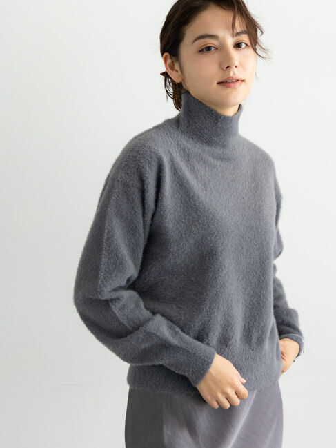 Te chichi「【宮本茉由着用】ハイネックフェザーニット」|ニット・セーター|