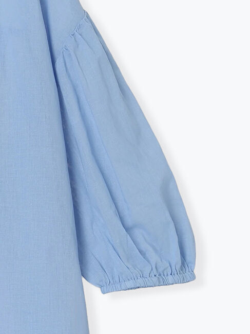 Samansa Mos2 blue「◎シフォンタックブラウス」|シャツ・ブラウス|