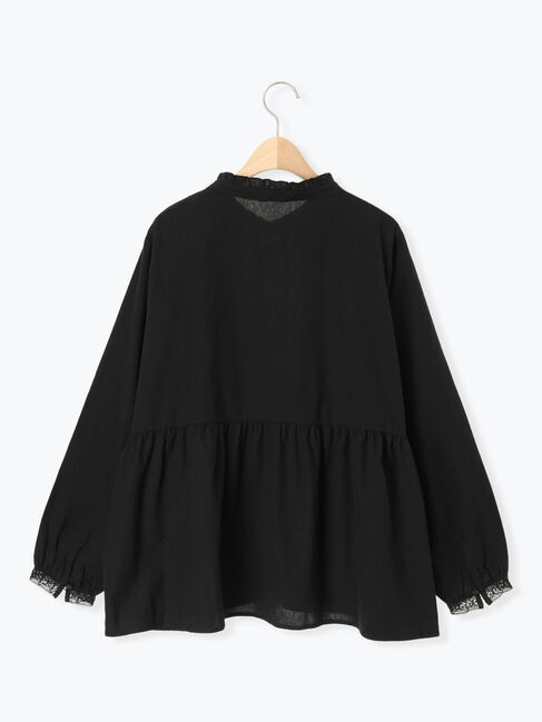 Samansa Mos2「フリルバンドカラーブラウス」|シャツ・ブラウス|