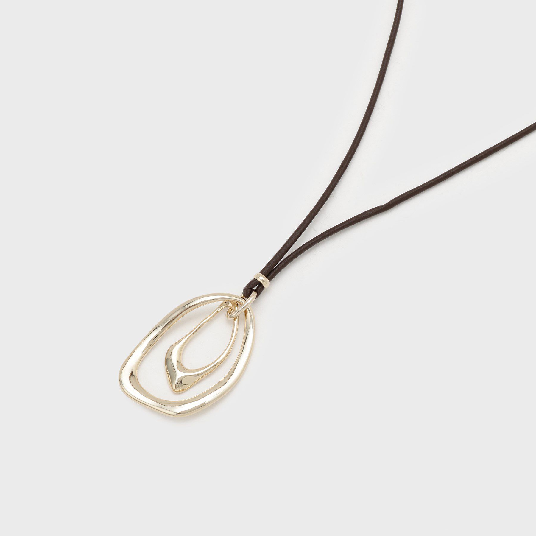 UNTITLED「レザー調トップネックレス」|ネックレス|ゴールド(007)